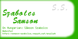 szabolcs samson business card